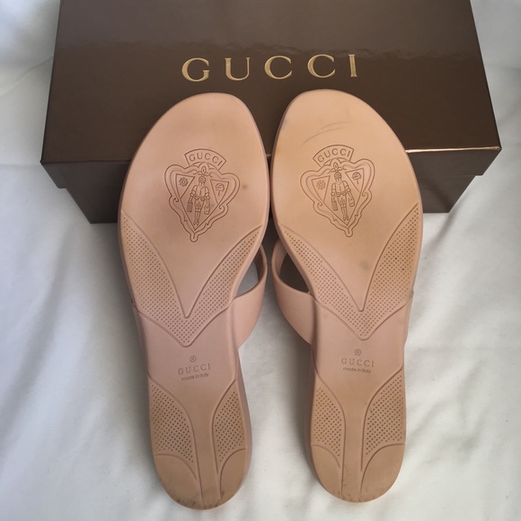 💯 GUCCI rubber slippers in ROSE - Picture 3 of 6